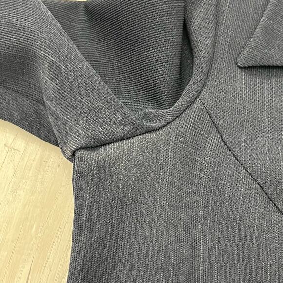 Vintage Fashion Bug Navy One Button Long Sleeve Collared Long Blazer 9 Juniors - Picture 7 of 10